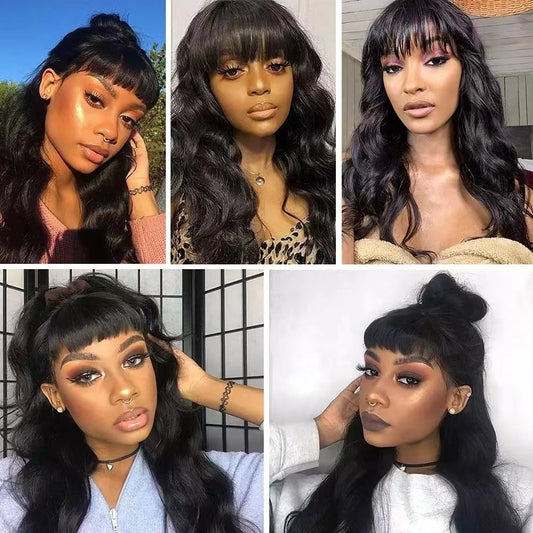 Fashion Wig Women's Long Curly Hair With Bangs