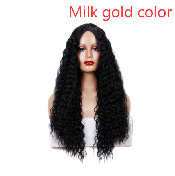 Medium Long Curly Hair Wave Synthetic Wigs