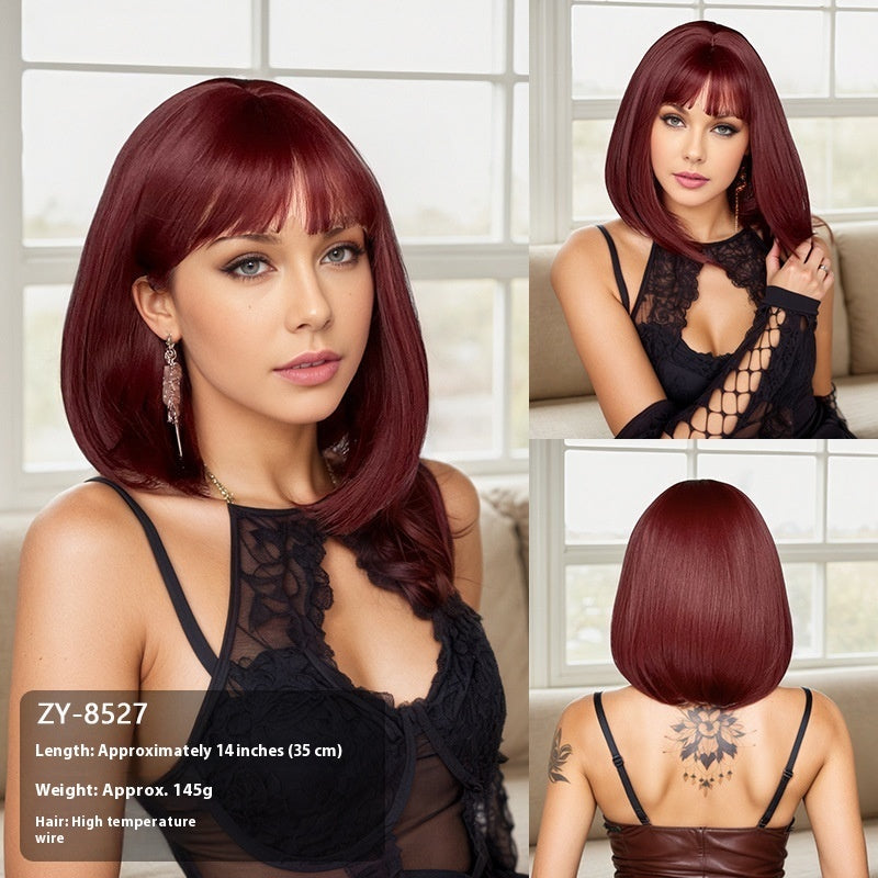 Women's Simple All-match Bobhaircut Bangs Wig